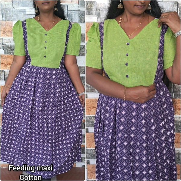 Cotton Feeding Kurti - Purple, M