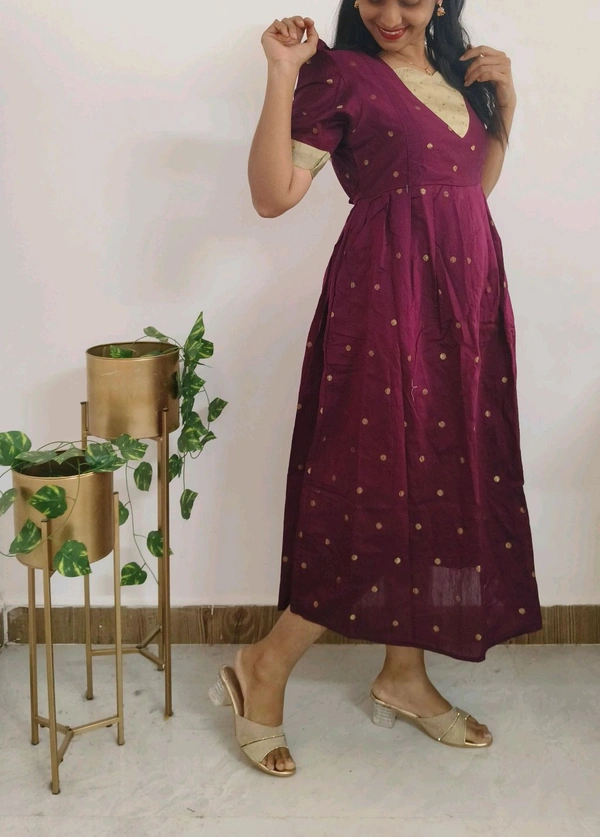 Burgundy-Silk Feeding Wear - Clairvoyant, L
