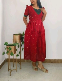 Sindhoor Red-Silk Feeding Wear - Guardsman Red, L