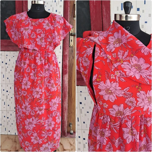 Scarlet Petal-Georgette Feeding Maxi - Xl, Mandy