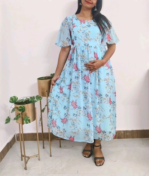 Sky Bloom-Georgette Feeding Maxi - Viking, 4xl