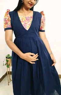 Sapphire-Cotton Feeding Kurti - Deep Sapphire, L