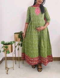 Ikkat Kurti With Shawl - Mantis, Xxl