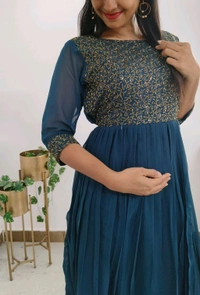 Embroidery-Georgette Feeding Kurti - Biscay, Xl