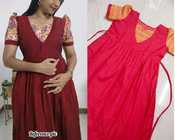 Pink Cotton -feeding Kurti - Xl, Wild Watermelon