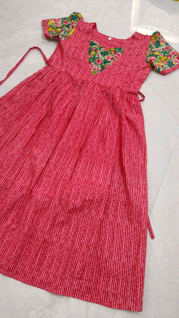 Pink Cotton -feeding Kurti - Xxl