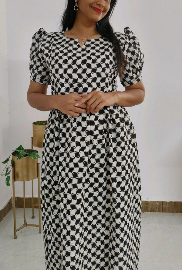 Black Checked -Cotton Feeding Kurti - Xxl