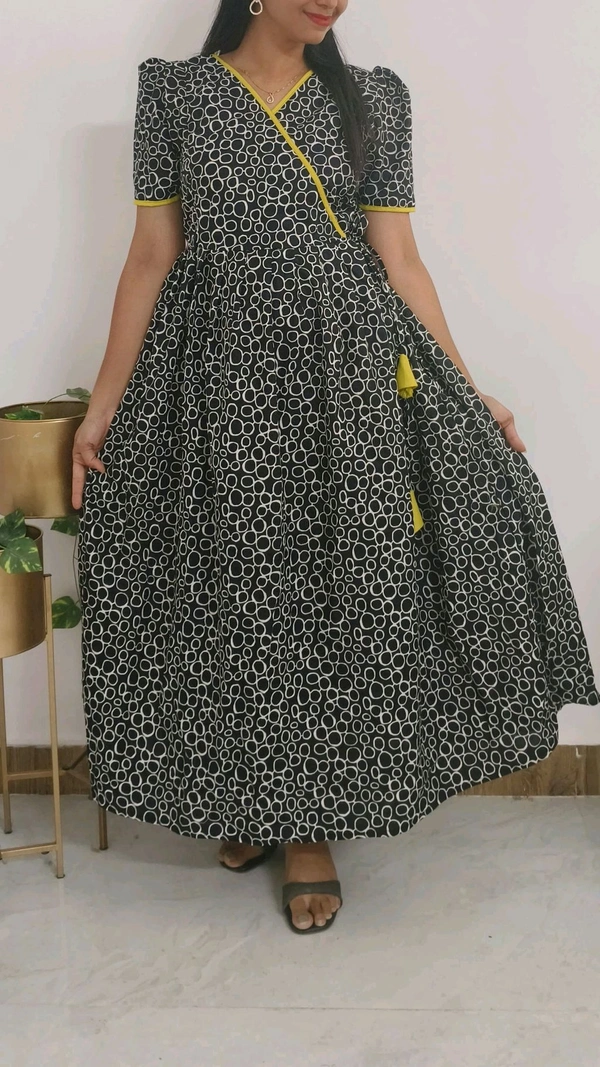 Black-Cotton Maternity Kurti - Black, Xxl