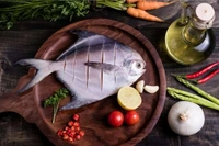 Pomfret/Pamplet/Paplet Fish - (150 gm to 200 gm)