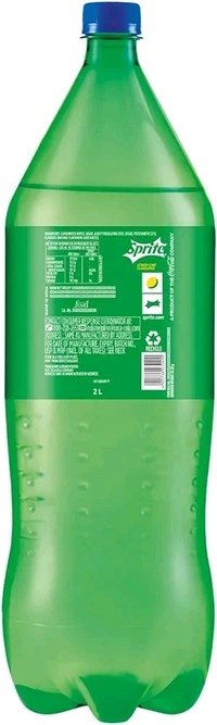 Sprite Lemon-Lime Flavoured Cold Drink | Refreshing Taste | Clear Soft Drink with No Added Colours | Recyclable PET Bottle, 2 L
