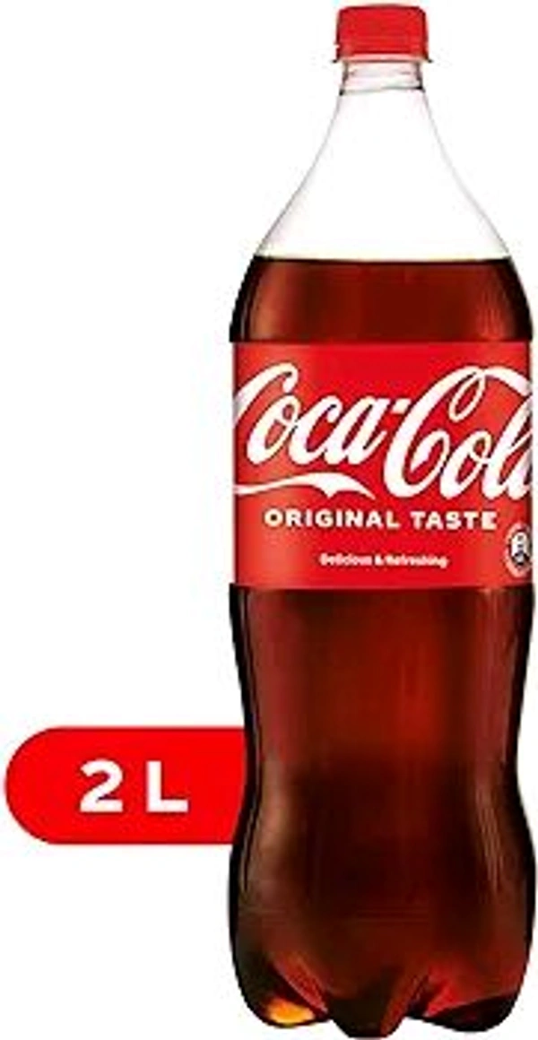 Coca-Cola Original Taste Cola Soft Drink Pet Bottle, 2 L