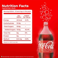 Coca-Cola Original Taste Cola Soft Drink Pet Bottle, 2 L