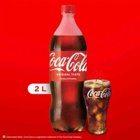Coca-Cola Original Taste Cola Soft Drink Pet Bottle, 2 L