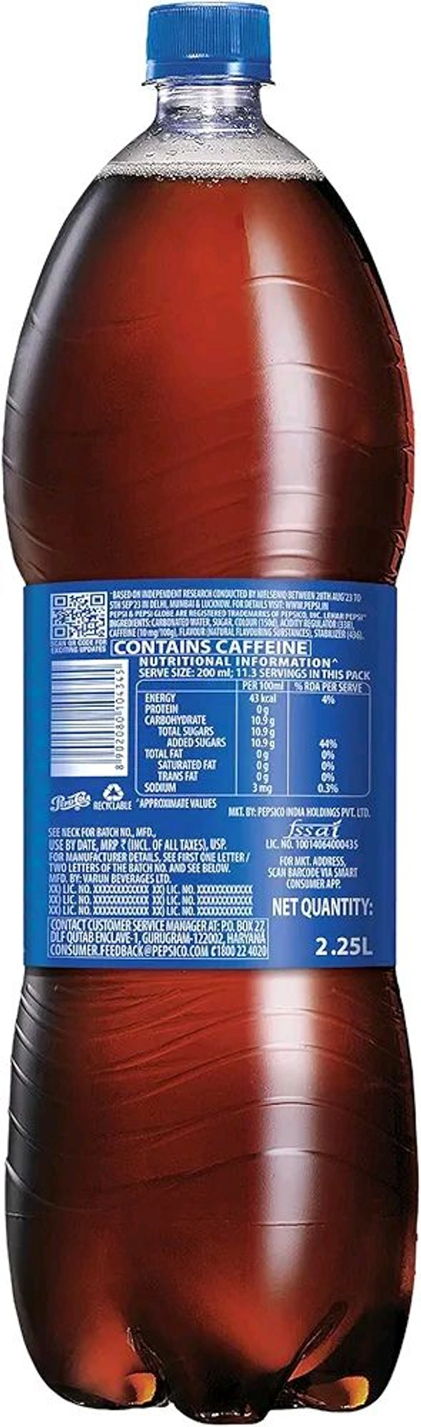 Pepsi Soft Drink - 2.25L, Bottle