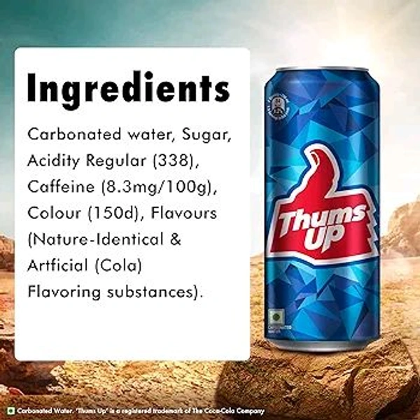 Thums Up Soft Drink Can, 300 ml