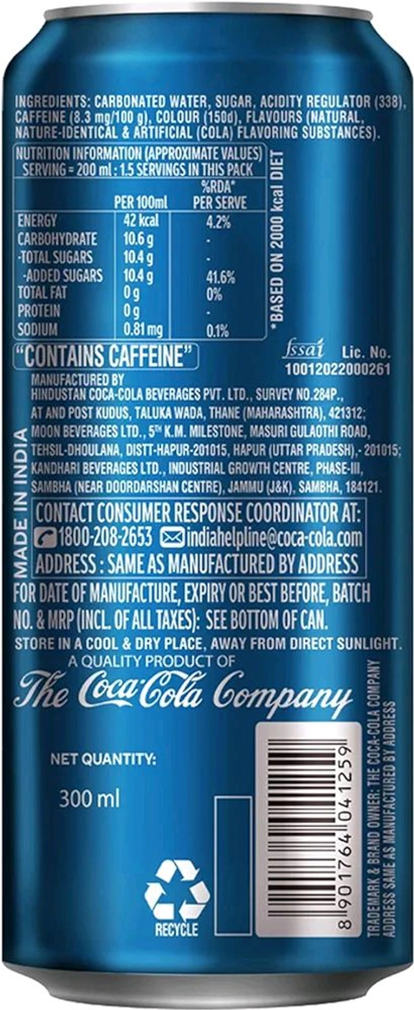 Thums Up Soft Drink Can, 300 ml