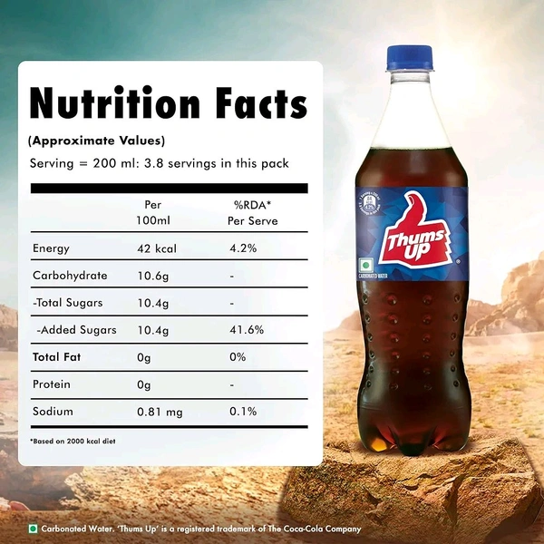 Thums Up Soft Drink, 600 ml