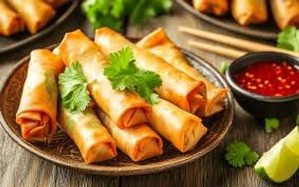 ZAIKA RESTURANT  Veg Spring Roll (2 Pcs)