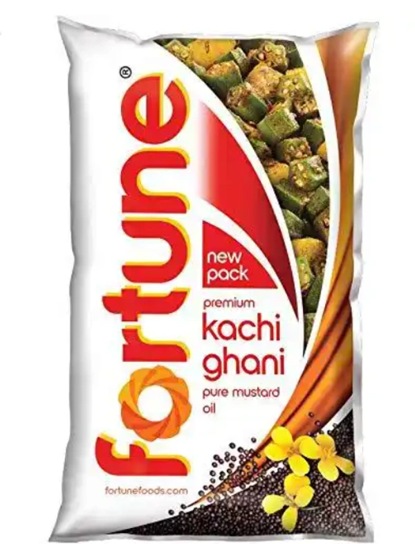 FORTUNE KACHI GHANI MUSTARD OIL POUCH 1 L - 1L