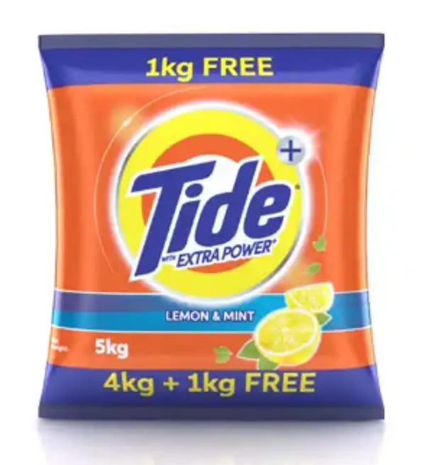TIDE DETERGENT WASHING POWDER - 4 KG + 1 KG FREE - 5KG