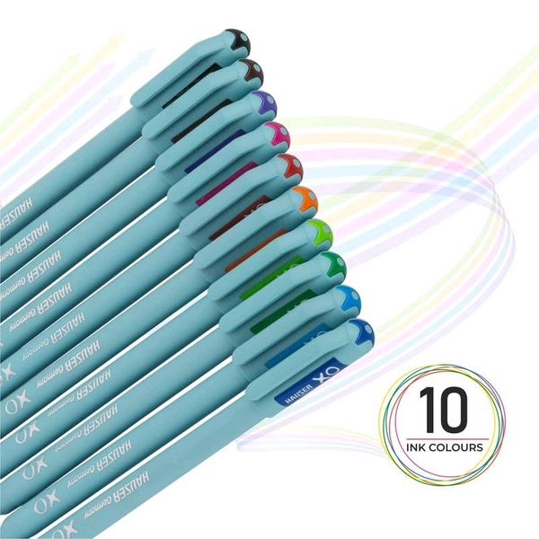 Hauser XO Multicolor Ball Pen Wallet Pack 