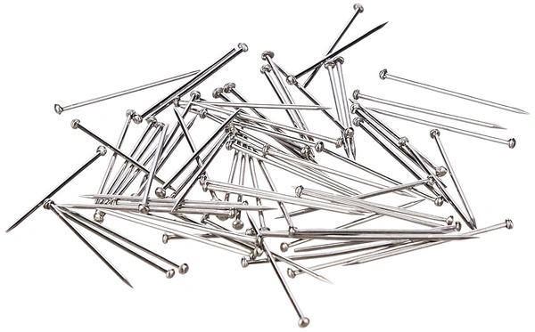 Pins | Solid Head, Needle Points Highly Plated | Small Box