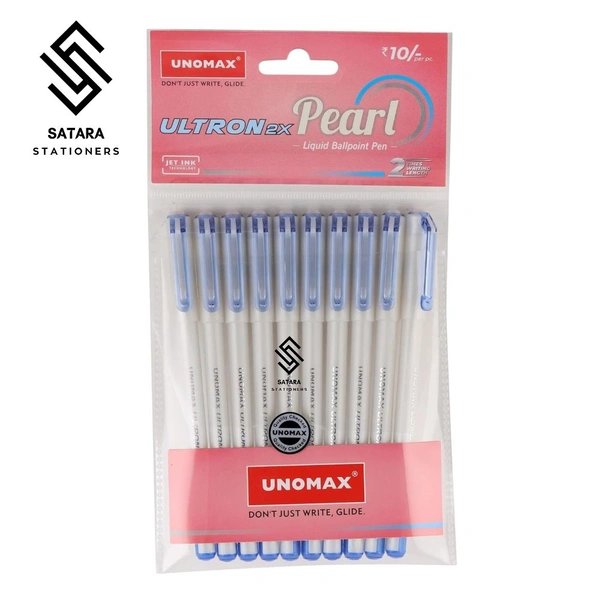 Unomax Ultron 2X Pearl Liquid Ball Pen - Blue