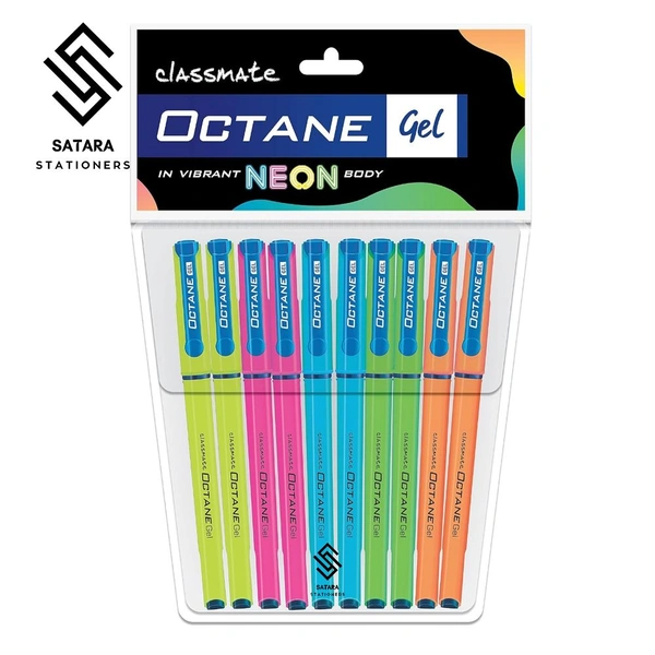 Classmate Octane Neon Gel Pen - Blue
