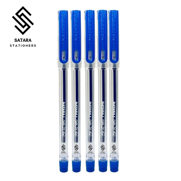 Nataraj Gelix Gel Pens | Pack Of 5 Pens - Blue