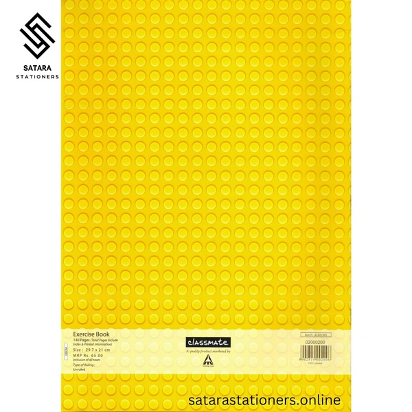 A4 Classmate Blank 172 Page Notebook 