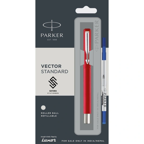 Vector Standard Roller Ball Pen With Stainless Steel Trim