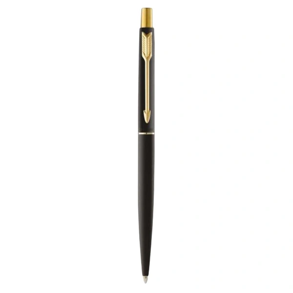 Classic Matte Black Ball Pen With Gold Trim