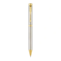 Folio Stainless Steel Ball Pen With Gold Trim 