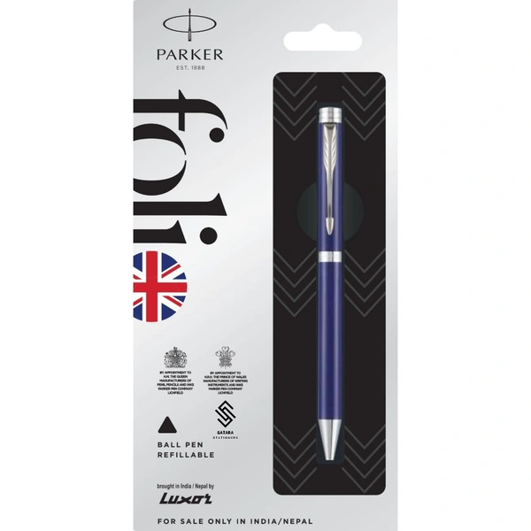 Folio Standard Ball Pen With Stainless Steel Trim