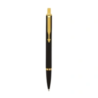 Latitude Matte Black Ball Pen With Gold Trim