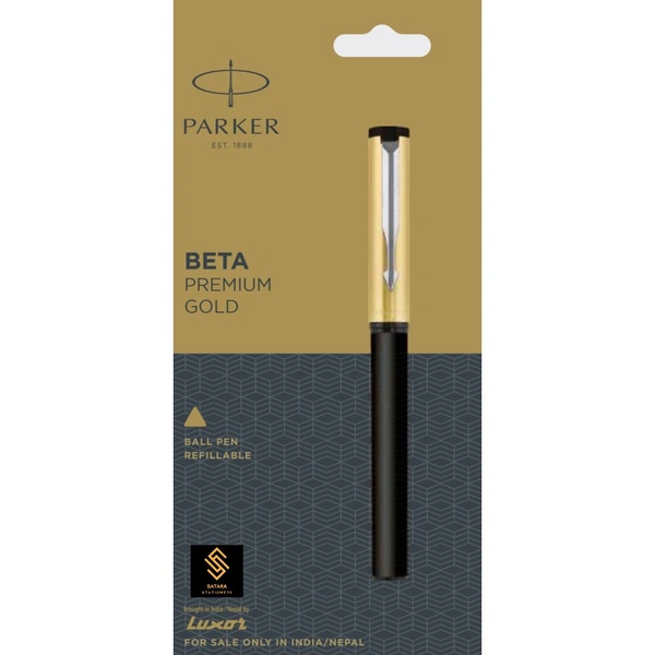 Beta Premium Gold Ball Pen With Stainless Steel Trim 