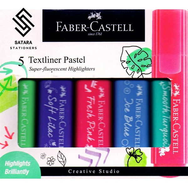 Faber - Castell 5 Textliner Pastel Highlighters 