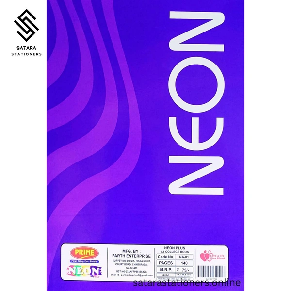140 Page Neon Prime Notebook
