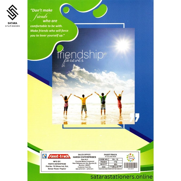 172 Page A4 Fasst-Track Prime Notebook 