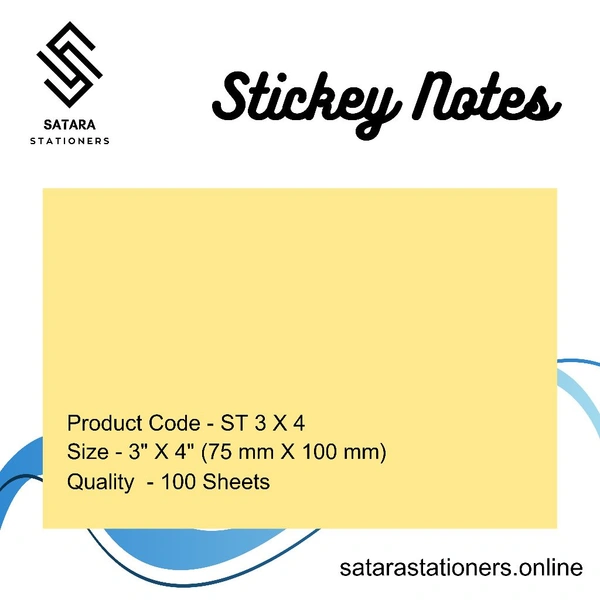 Stickey Notes - 3" X 4"