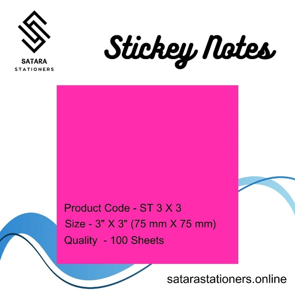 Stickey Notes Colorful - 3" X 3"