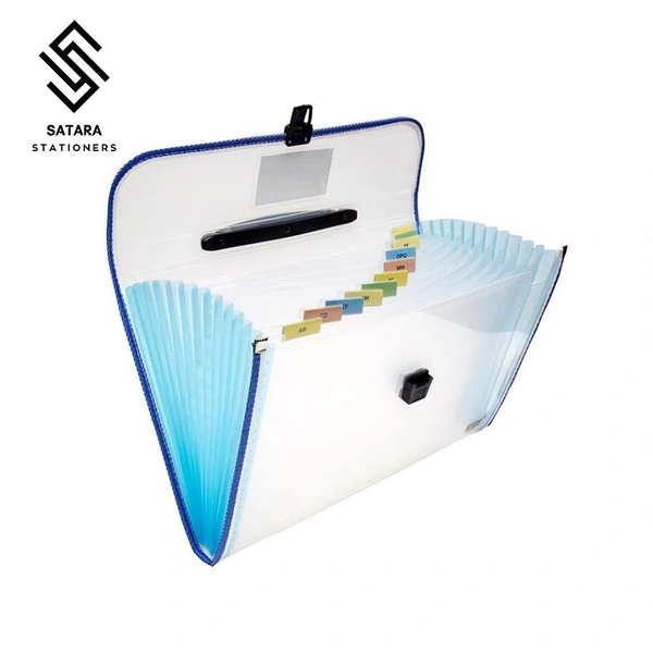 Piano Plastic File (FS/A4) Expanding Bag with Handle
