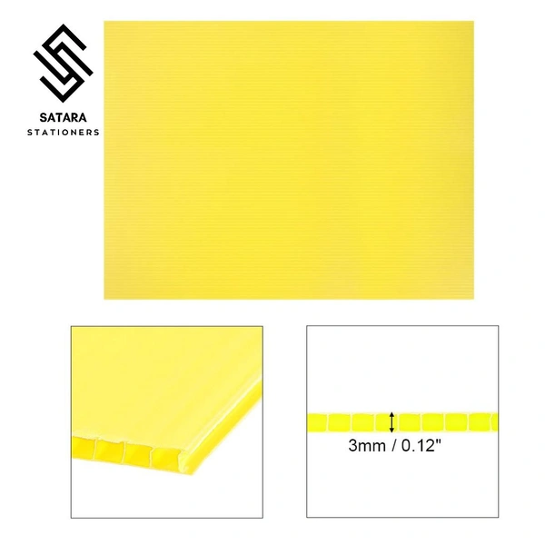 Corrugated Plastic Sheets | 3mm - Yellow