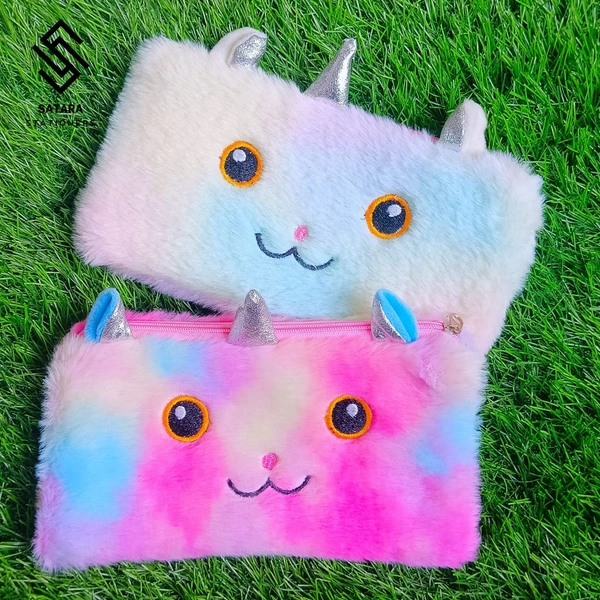 Unicorn Soft Fur Pouch