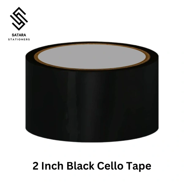 Black Cello Tape | Packaging Tape - 2 Inch, Black