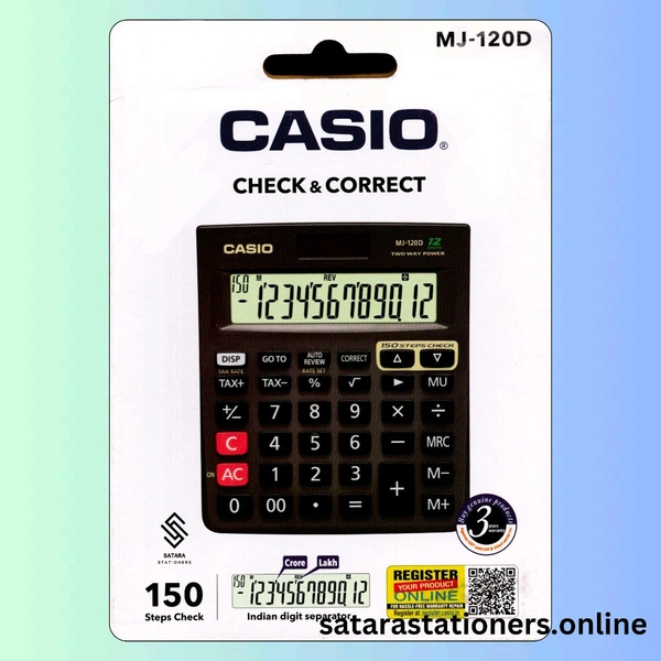 Casio MJ-120D 150 Steps, 12 Digit Calculator 
