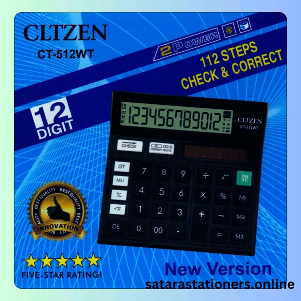 CLTZEN CT-512WT 12 Digit Calculator