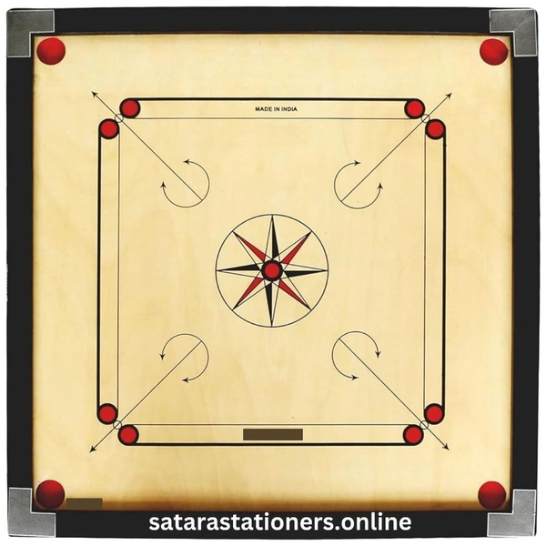 Carrom Board  with Free Coins / Striker / Boric Powder  - 20 Inch