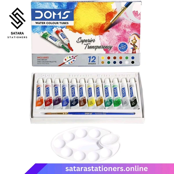 Water Colour Tubes | 12 Shade | DOMS 