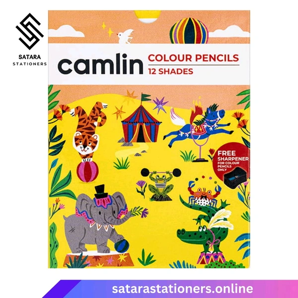 Colour Pencils | 12 Shade | Camlin Half Size